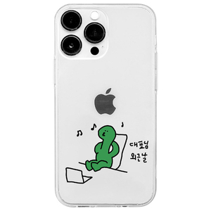 168cm iPhone 14 Pro用ソフトクリアケース Olly in だらけモード 16823846I14P-イメージ1