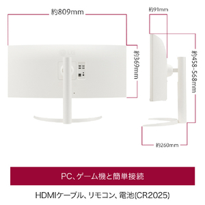 LGエレクトロニクス 34型液晶ディスプレイ LG MyView Smart Monitor 34SR65QC-W-イメージ10