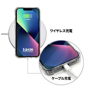 168cm iPhone 14 Pro用ハイブリッドクリアケース リンゴとくまちゃん 16823847I14P-イメージ11