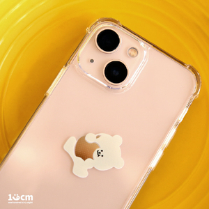 168cm iPhone 14 Pro用ハイブリッドクリアケース リンゴとくまちゃん 16823847I14P-イメージ13