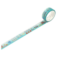 ワールドクラフト キラキラマスキングテープ Marine paradise 15mm×5m FCU6154-KRMT15-079