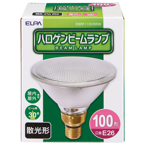 エルパ ハロゲン電球 E26口金 全光束800lm(65Wハロゲンビーム球 散光型) 電球色相当 EBRF110V65W エルパ ハロゲン電球 E26口金 全光束800lm(65Wハロゲンビーム球 散光型) 電球色相当 EBRF110V65W