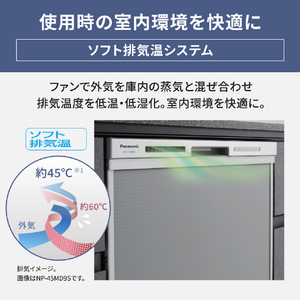 パナソニック 「標準工事＋引取料金込み」 ビルトイン食器洗い乾燥機 NP-45VS9S-イメージ6