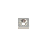 トラスコ ネオジム角形磁石　皿ねじ穴付　１０ｍｍ×１０ｍｍ×３ｍｍ　Ｍ３　 １個入 T10K03-M3