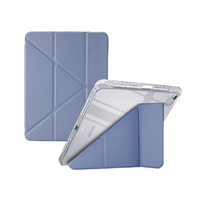 エレコム 11インチiPad Air(M4/M3/M2)用 ORIGAMIXケース 背面クリア スリープ対応 ブルーグレー TB-A26MWVORBG