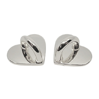 ラスタバナナ スマートフォン用チャームベース ハート型 2個セット シルバー RCMB02SV