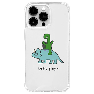 168cm iPhone 14 Pro用ハイブリッドクリアケース Lets play 16823849I14P-イメージ1
