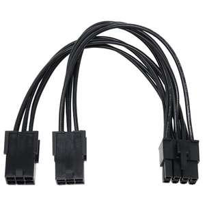 アイネックス PCI Express用電源変換ケーブル 15cm ブラック PX-014A-イメージ1