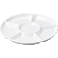 若泉漆器 ニューホワイト 丸仕切皿 FC915KY-0261540