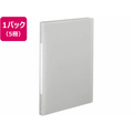 コクヨ PPフラットファイル(Glassele)A4タテ とじ15 5冊 オフホワイト FCC1306ﾌ-GLBP10-5W