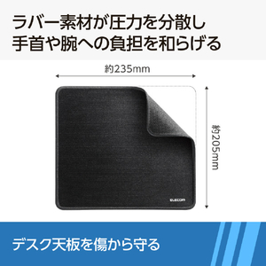 エレコム ファブリックマウスパッド(ステッチタイプ) ブラック MP-LMWBK-イメージ6