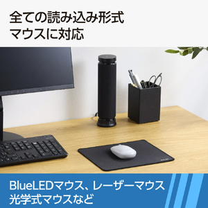 エレコム ファブリックマウスパッド(ステッチタイプ) ブラック MP-LMWBK-イメージ7