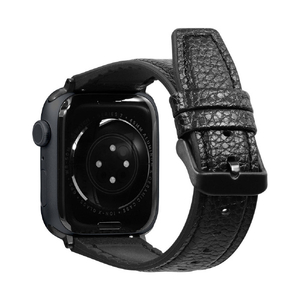 オウルテック Apple WatchバンドLV シュリンクレザー ブラック OWL-AWBLVRG03-BK-イメージ3