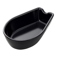 エンテック メラミンレンゲ受皿(大) (黒) FC73239-C-82