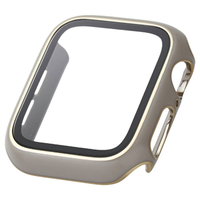 エレコム Apple Watch SE (第2世代)/SE/Series 6/5/4(40mm)用フルカバーケース &me/プレミアムガラス/高透明/ゴールドライン グレージュ AW-23EFCGJGB