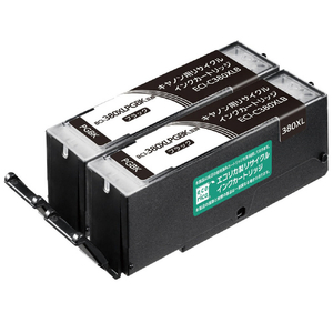 エコリカ リサイクルインクカートリッジ 2個パック ブラック ECI-C380XLB-2P エコリカ リサイクルインクカートリッジ 2個パック ブラック ECI-C380XLB-2P