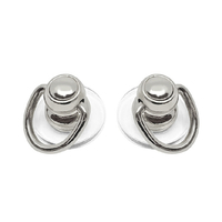 ラスタバナナ スマートフォン用チャームベース 丸型 2個セット クリア*シルバー RCMB03SV