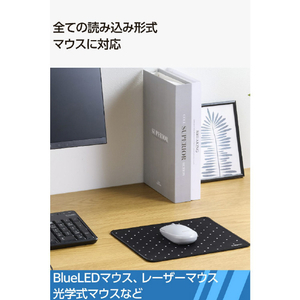 エレコム ファブリックマウスパッド(ステッチタイプ) ブラック×ホワイト MP-LMWDBK-イメージ7