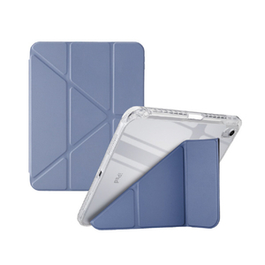 エレコム iPad(A16/第10世代)用 折り紙ケース 背面クリア スリープ対応 ブルーグレー TB-A26RWVORBG-イメージ1