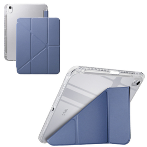 エレコム iPad(A16/第10世代)用 折り紙ケース 背面クリア スリープ対応 ブルーグレー TB-A26RWVORBG-イメージ2