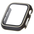 エレコム Apple Watch SE (第2世代)/SE/Series 6/5/4(40mm)用フルカバーケース &me/プレミアムガラス/高透明/ゴールドライン チャコールグレー AW-23EFCGJGY