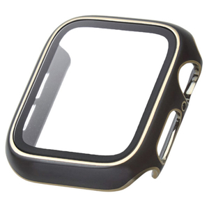 エレコム Apple Watch SE (第2世代)/SE/Series 6/5/4(40mm)用フルカバーケース &me/プレミアムガラス/高透明/ゴールドライン チャコールグレー AW-23EFCGJGY-イメージ1