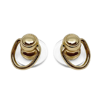 ラスタバナナ スマートフォン用チャームベース 丸型 2個セット クリア*ゴールド RCMB03GD