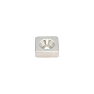 トラスコ ネオジム角形磁石　皿ねじ穴付　１５ｍｍＸ１５ｍｍＸ５ｍｍ　Ｍ４　 １個入 T15K05-M4-イメージ1