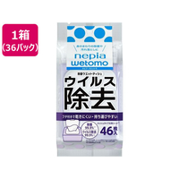 ネピア wetomo除菌ウエットティシュ アルコール ウイルス除去46枚36P FC334YN