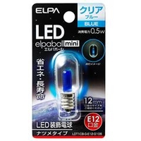 エルパ LED電球 E12口金 0．5Wナツメタイプ 青色 elpaball mini LDT1CB-G-E12-G108