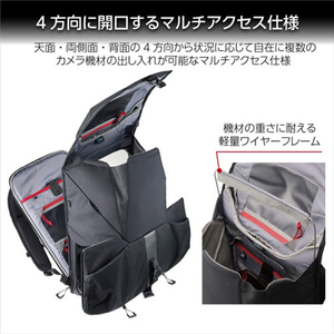 ハクバ マルチモード バックパック 30 カメラバッグ GW-PRO ブラック SGWP23-MMBP30-イメージ3