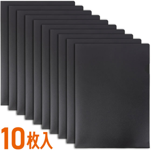 ハピラ クリアーホルダー A4 ブラック 厚口 10枚 FCG034Z-PF009-イメージ6