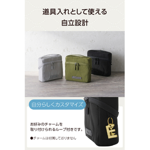 エレコム キルティング ガジェットポーチ スタンドタイプ ブラック BMA-QTGPSBK-イメージ6