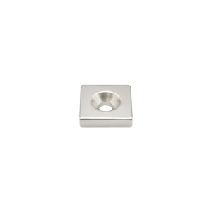 トラスコ ネオジム角形磁石　皿ねじ穴付　２５ｍｍＸ２５ｍｍＸ６ｍｍ　Ｍ６　 １個入 T25K06-M6-イメージ1