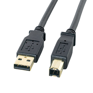 サンワサプライ USB2．0ケーブル(1．5m) ブラック KU20-15BKHK2-イメージ1