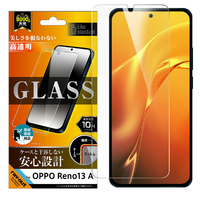 レイアウト OPPO Reno13A用Like standard ガラスフィルム 光沢 平面保護 硬度10H RT-OPR13AF/SCG