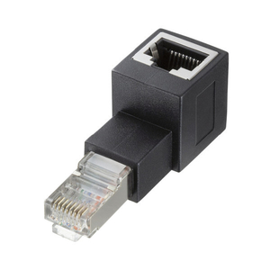 サンワサプライ RJ-45L型変換アダプタ(下出し カテゴリ6A STP) ブラック ADT-RJ6A-LD-イメージ2
