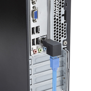 サンワサプライ RJ-45L型変換アダプタ(下出し カテゴリ6A STP) ブラック ADT-RJ6A-LD-イメージ3