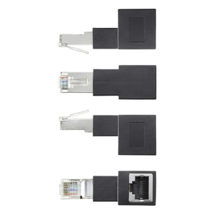 サンワサプライ RJ-45L型変換アダプタ(下出し カテゴリ6A STP) ブラック ADT-RJ6A-LD-イメージ7
