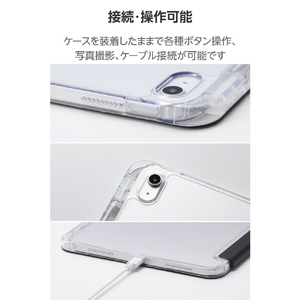 エレコム iPad(A16/第10世代)用 折り紙ケース 背面クリア スリープ対応 ブラック TB-A26RWVORBK-イメージ8