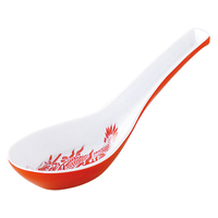 エンテック メラミンレンゲ(小) 白/赤 FC73242-C-76