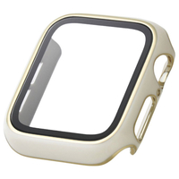 エレコム Apple Watch SE (第2世代)/SE/Series 6/5/4(40mm)用フルカバーケース &me/プレミアムガラス/高透明/ゴールドライン ホワイト AW-23EFCGJWH