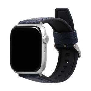 オウルテック Apple WatchバンドLV シュリンクレザー ネイビー OWL-AWBLVRG03-NV-イメージ2