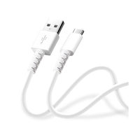 PGA 充電/通信 やわらかケーブル USB-AtoUSB-C 0．5m ホワイト PG-YWCA05WH