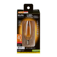 エルパ LED電球 E17口金 全光束420lm(3．8W普通電球サイズ)キャンドル色相当 LDC4CC-G-E17-F335