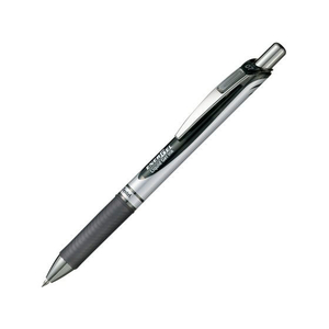 ぺんてる エナージェル ノック式 シルバー軸 0.7mm 黒 F034134-BL77-A-イメージ1