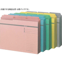 ライオン事務器 3カットフォルダー A4 灰 6冊/No.43-6P/132-59 FCD656L-No.43-6P