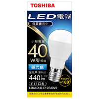 東芝 LED電球 E17口金 全光束440lm(3．8W小形電球タイプ) 昼光色相当 LDA4DGE17S40V2