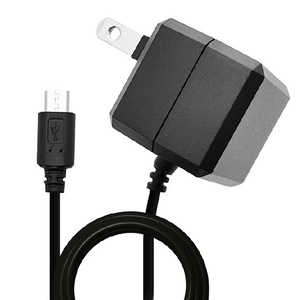 ラスタバナナ microUSBケーブル直付 AC充電器 1A 1．5m ブラック R15ACM1A01BK-イメージ1