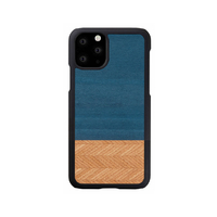 Man & Wood iPhone 11 Pro Max用天然木ケース Denim I16855I65R